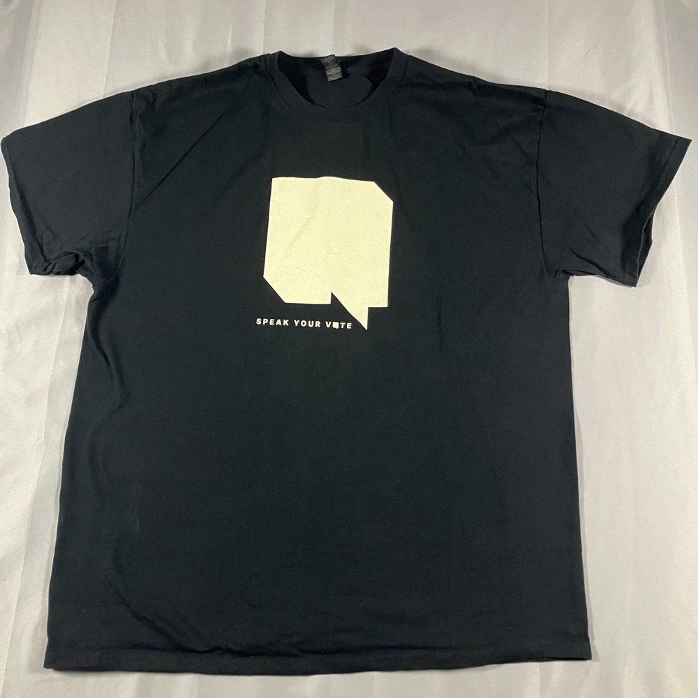 Gildan Shirt Mens XL Black Speak Your Vote 2024 Graphic Tee Election Political